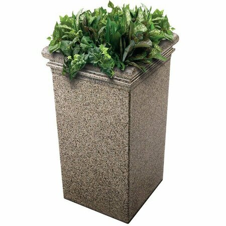 COMMERCIAL ZONE CZ 724120 StoneTec 19'' x 19'' x 33'' Riverstone Tall Planter 278724120